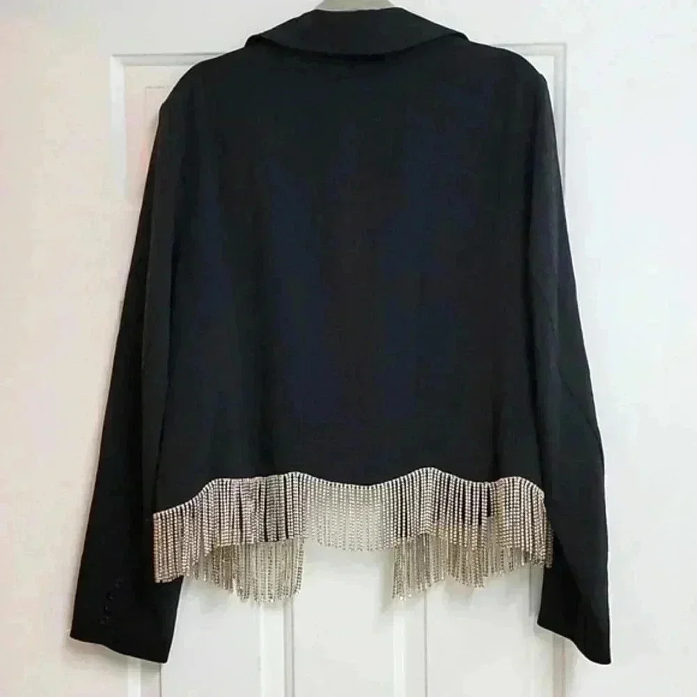 Fashion to Figure Rhinestone Trim Blazer